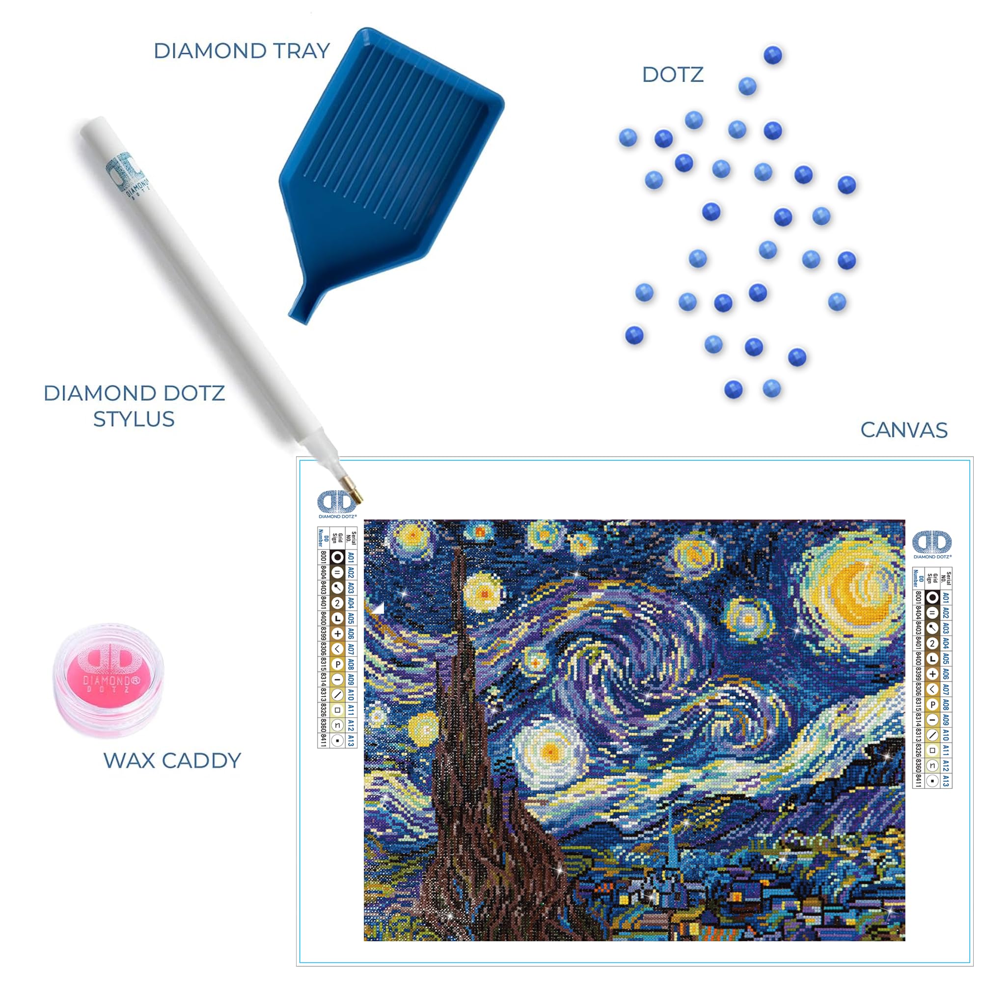Amazon.co.jp: DIAMOND DOTZ 星月夜(ヴァンゴッホ) ダイヤモンドペイン